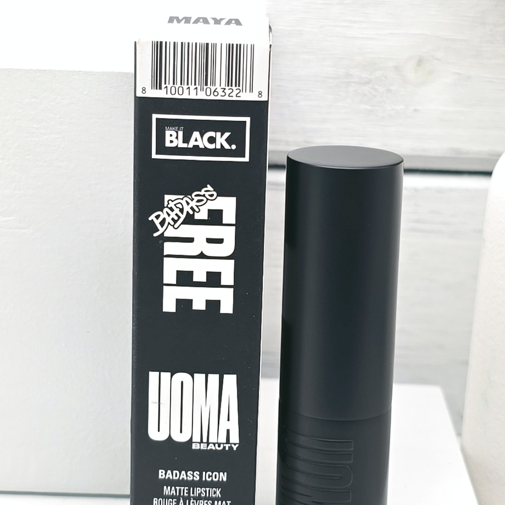 UOMA Beauty Black Matte Lipstick In MAYA